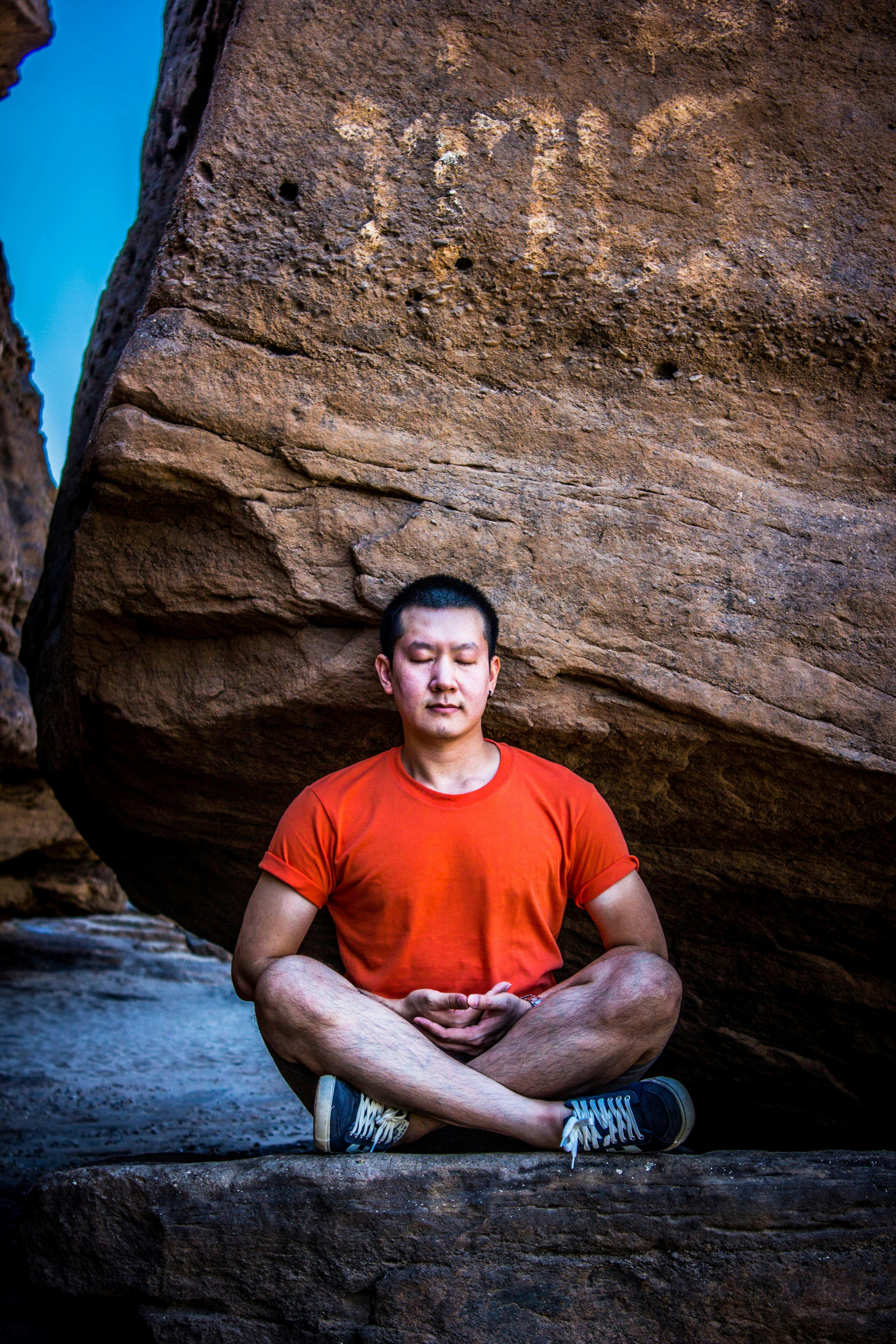 meditating man