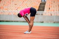 runner warming up