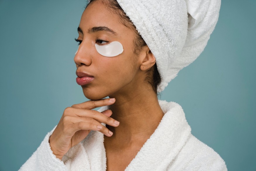 woman with eye mask
