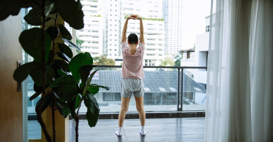 woman doing a stretch