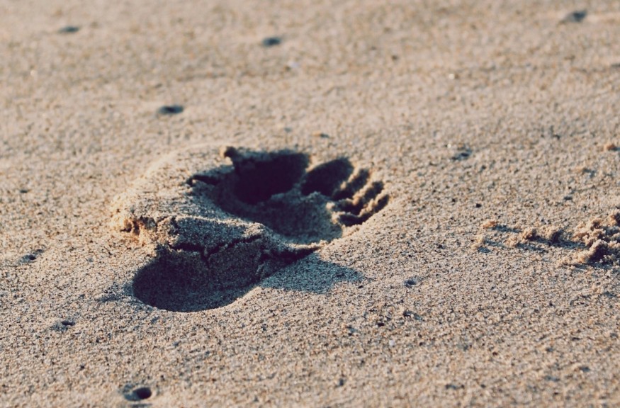 footprint on sand