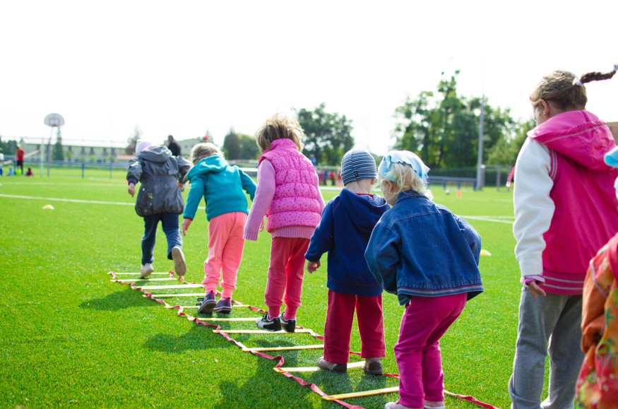 children playing ouside
